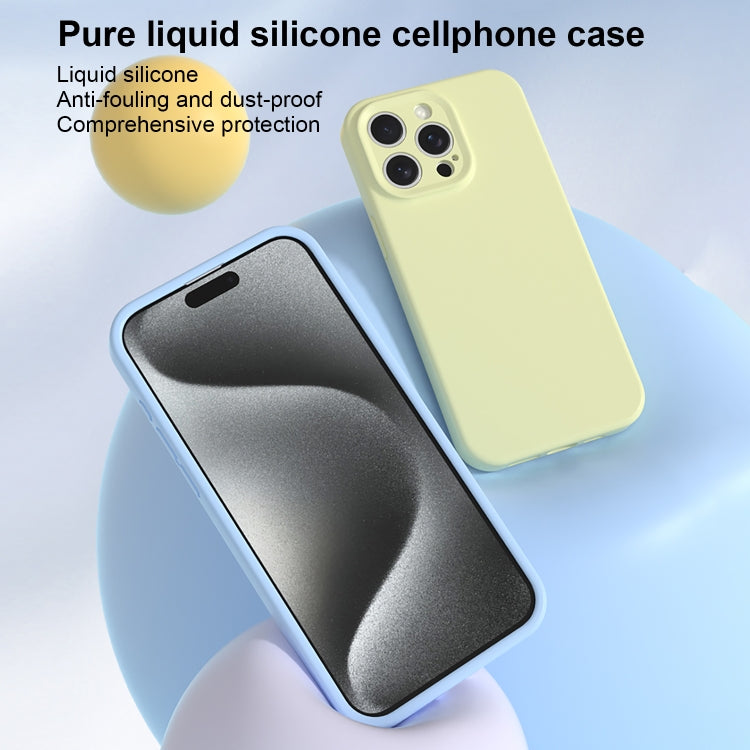 For iPhone 16 Pro Precise Hole Liquid Silicone Jelly Color Full Coverage Phone Case(White) - iPhone 16 Pro Cases by PMC TechLife | Online Shopping South Africa | PMC TechLife | Buy Now Pay Later Mobicred