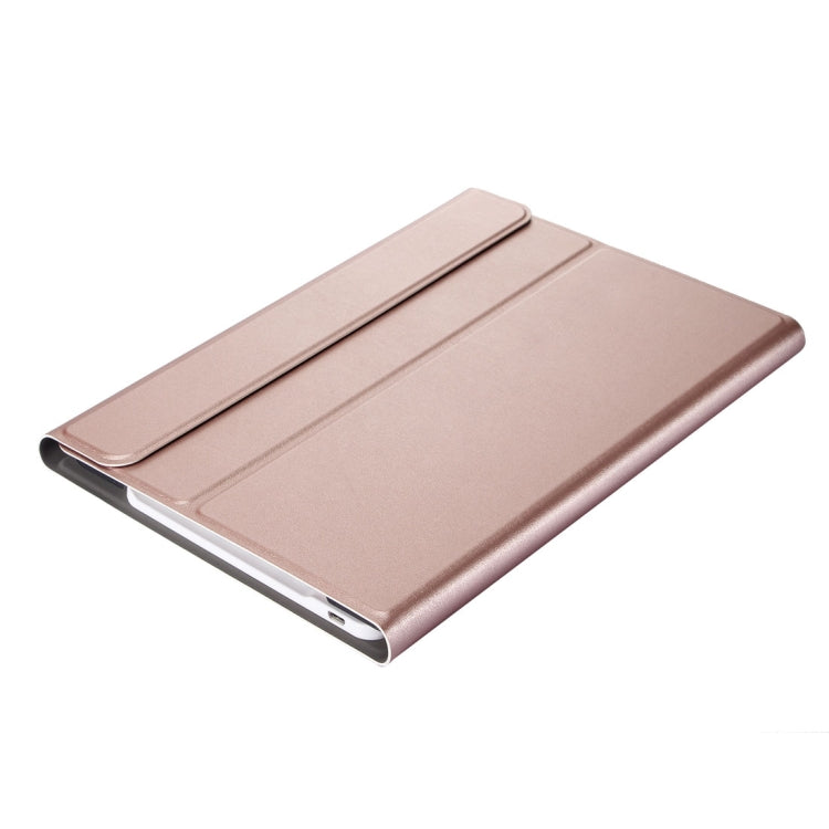 A870 For Samsung Galaxy Tab S7 T870/T875 11 inch Detachable Bluetooth Keyboard Ultrathin Horizontal Flip Leather Tablet Case with Holder & Elastic Band(Rose Gold) - Samsung Keyboard by PMC TechLife | Online Shopping South Africa | PMC TechLife