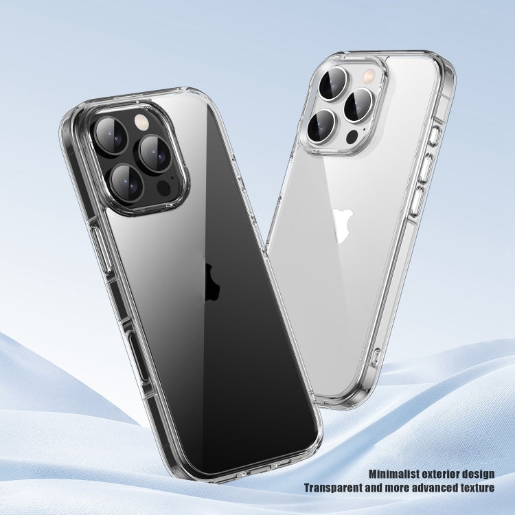 For iPhone 16 Pro PC Hybrid TPU Full Coverage Shockproof Phone Case(Transparent Blue) - free shipping - PMC TechLife - Order now!