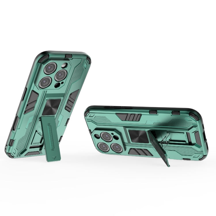For iPhone 16 Pro Supersonic PC + TPU Holder Phone Case(Green) - iPhone 16 Pro Cases by PMC TechLife | Online Shopping South Africa | PMC TechLife | Buy Now Pay Later Mobicred