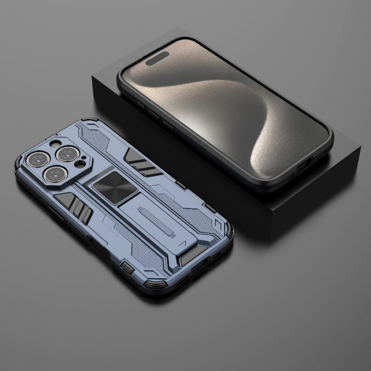 For iPhone 16 Pro Supersonic PC + TPU Holder Phone Case(Blue) - free shipping - PMC TechLife - Order now!