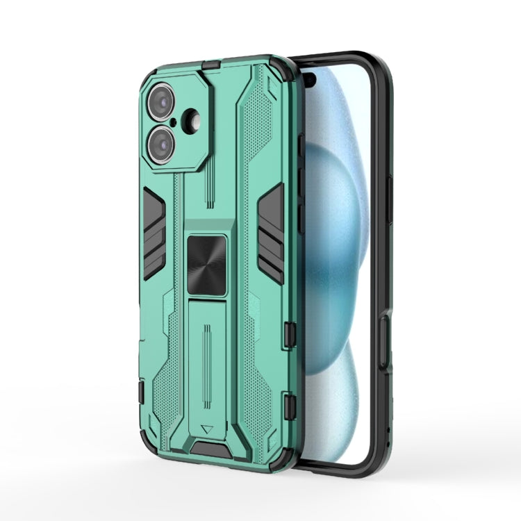 For iPhone 16 Plus Supersonic PC + TPU Holder Phone Case(Green) - iPhone 16 Plus Cases by PMC TechLife | Online Shopping South Africa | PMC TechLife | Buy Now Pay Later Mobicred