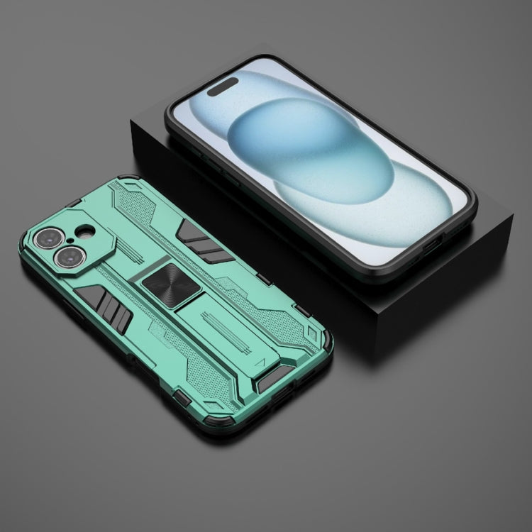 For iPhone 16 Plus Supersonic PC + TPU Holder Phone Case(Green) - iPhone 16 Plus Cases by PMC TechLife | Online Shopping South Africa | PMC TechLife | Buy Now Pay Later Mobicred