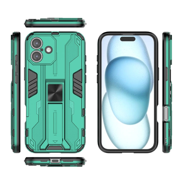 For iPhone 16 Plus Supersonic PC + TPU Holder Phone Case(Green) - iPhone 16 Plus Cases by PMC TechLife | Online Shopping South Africa | PMC TechLife | Buy Now Pay Later Mobicred