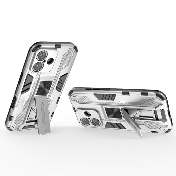 For iPhone 16 Supersonic PC + TPU Holder Phone Case(White) - iPhone 16 Cases by PMC TechLife | Online Shopping South Africa | PMC TechLife | Buy Now Pay Later Mobicred