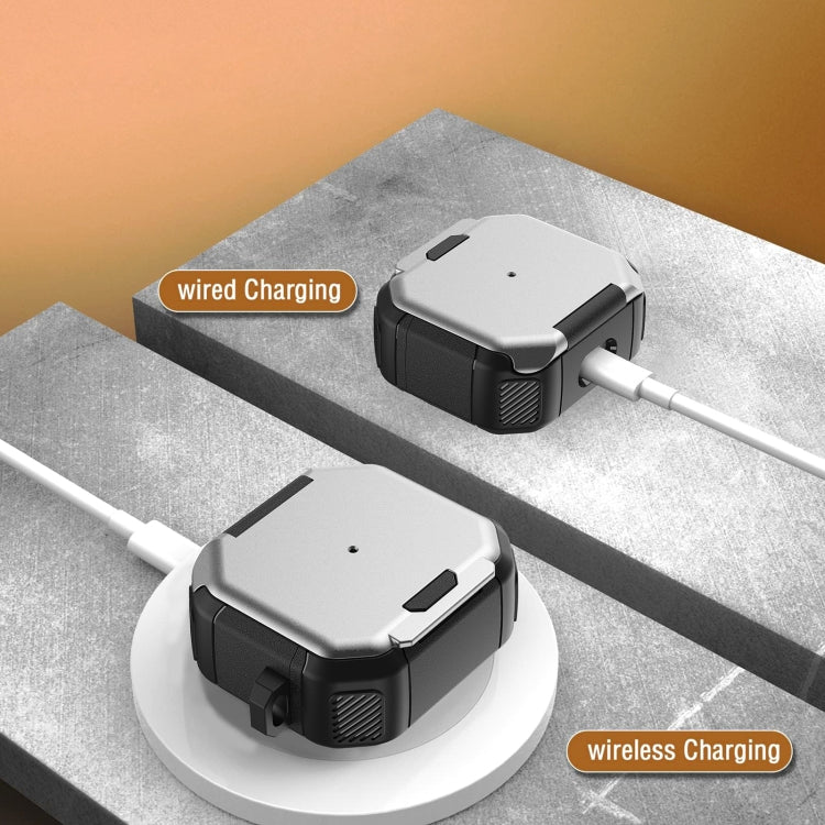 For AirPods Pro Phone Holder Design Earbuds Box Protective Case(Purple) - For AirPods Pro by PMC Jewellery | Online Shopping South Africa | PMC Jewellery | Buy Now Pay Later Mobicred