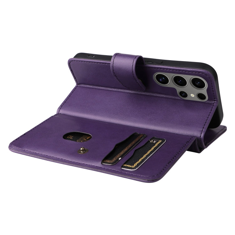 For Samsung Galaxy S25 Ultra 5G Multi-Function Wallet 10 Card Slots Leather Phone Case(Violet) - Galaxy S25 Ultra 5G Cases by PMC Jewellery | Online Shopping South Africa | PMC Jewellery | Buy Now Pay Later Mobicred