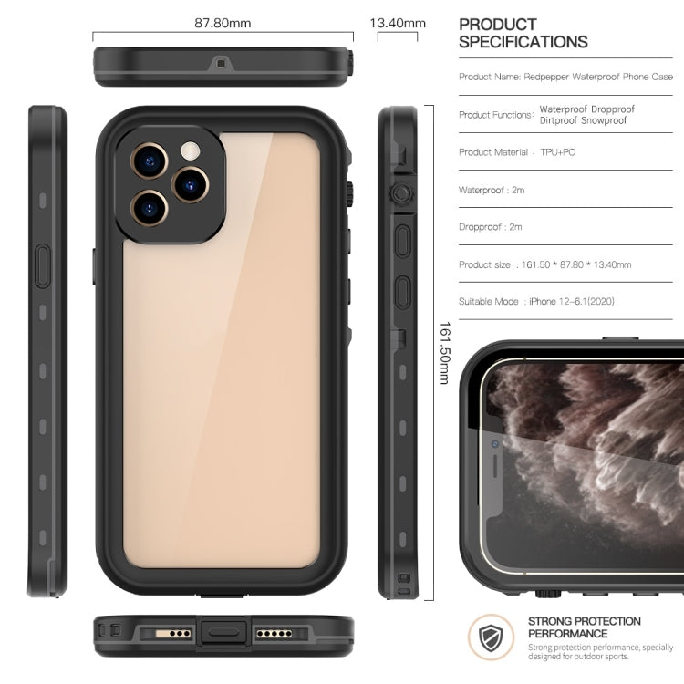 For iPhone 12 mini RedPepper Shockproof Scratchproof Dust-proof PC + TPU Protective Case(Black) - iPhone 12 mini Cases by RedPepper | Online Shopping South Africa | PMc TechLife | Buy Now Pay Later Mobicred