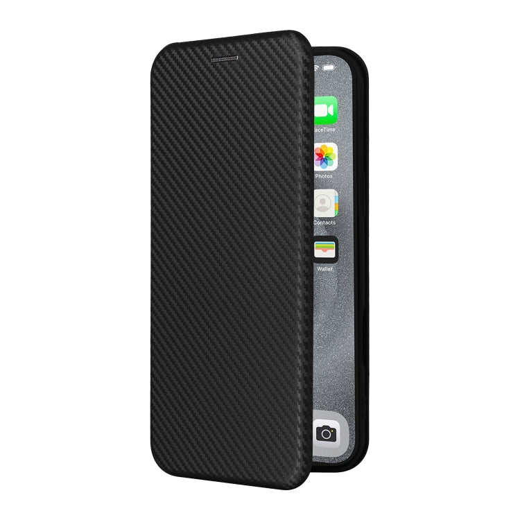 For iPhone 16 Pro Max Carbon Fiber Texture Flip Leather Phone Case(Black) - iPhone 16 Pro Max Cases by PMC TechLife | Online Shopping South Africa | PMC TechLife | Buy Now Pay Later Mobicred