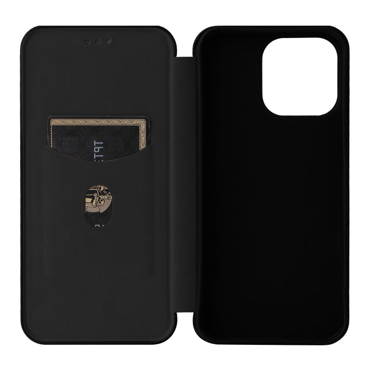 For iPhone 16 Pro Max Carbon Fiber Texture Flip Leather Phone Case(Black) - iPhone 16 Pro Max Cases by PMC TechLife | Online Shopping South Africa | PMC TechLife | Buy Now Pay Later Mobicred