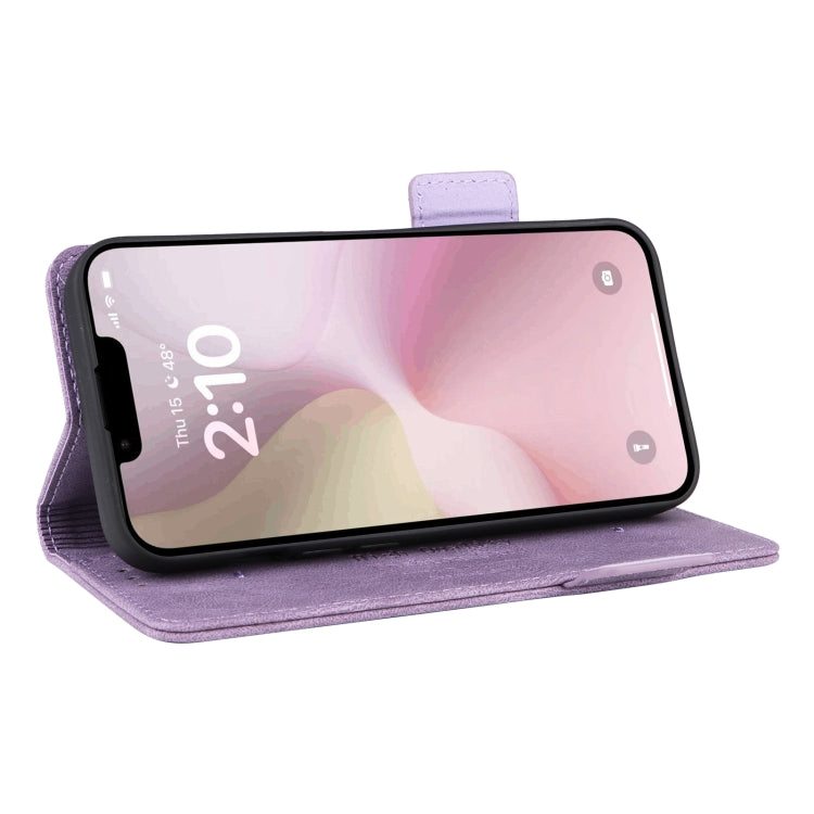 For iPhone 16e Magnetic Clasp Leather Phone Case(Purple) - iPhone 16e Cases by PMC TechLife | Online Shopping South Africa | PMC TechLife | Buy Now Pay Later Mobicred