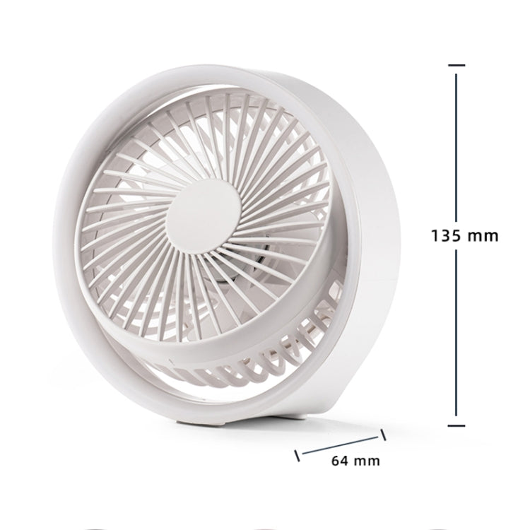 N601 180 Degree Rotating Type-C Desktop Fan with LED Ambience Light(Blue) - Electric Fans by PMC TechLife | Online Shopping South Africa | PMC TechLife | Buy Now Pay Later Mobicred