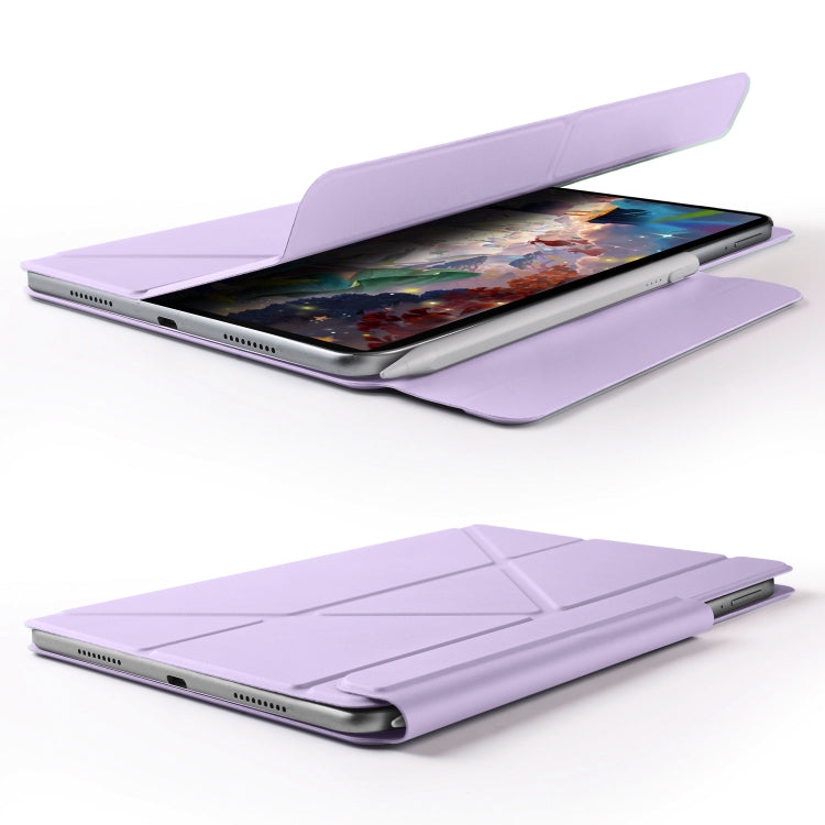 For Huawei MatePad Air 11.5 2023 Fixed Buckle Magnetic Deformation Leather Tablet Case(Purple) - Huawei by PMC TechLife | Online Shopping South Africa | PMC TechLife | Buy Now Pay Later Mobicred