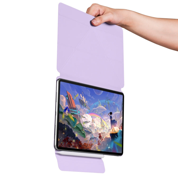 For Huawei MatePad Air 11.5 2023 Fixed Buckle Magnetic Deformation Leather Tablet Case(Purple) - Huawei by PMC TechLife | Online Shopping South Africa | PMC TechLife | Buy Now Pay Later Mobicred