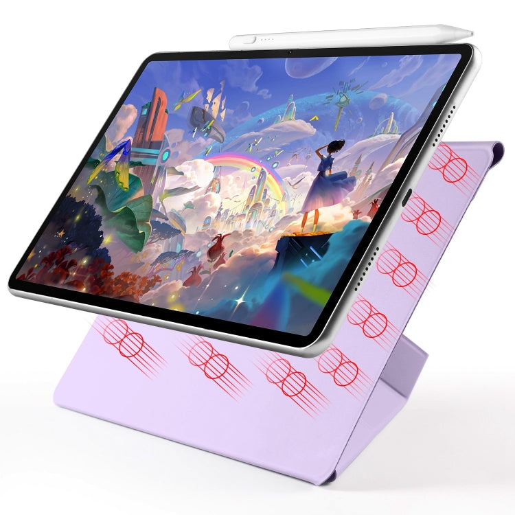 For Huawei MatePad Air 11.5 2023 Fixed Buckle Magnetic Deformation Leather Tablet Case(Purple) - Huawei by PMC TechLife | Online Shopping South Africa | PMC TechLife | Buy Now Pay Later Mobicred