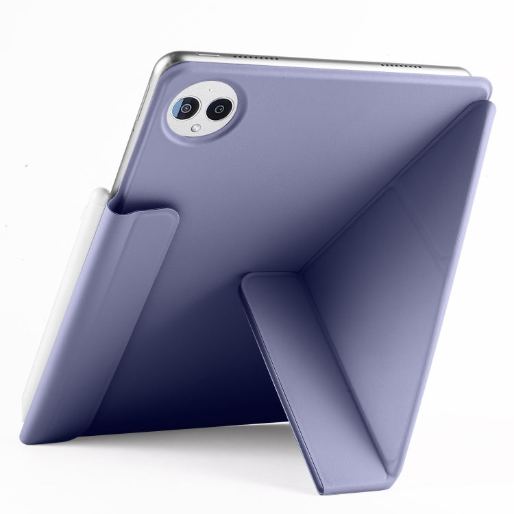 For Huawei MatePad Pro 12.2 2024 Fixed Buckle Magnetic Deformation Leather Tablet Case(Lavender Purple) - Huawei by PMC TechLife | Online Shopping South Africa | PMC TechLife | Buy Now Pay Later Mobicred