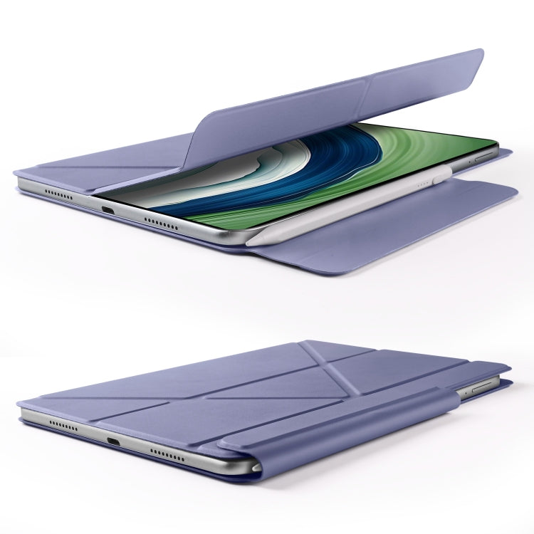 For Huawei MatePad Pro 12.2 2024 Fixed Buckle Magnetic Deformation Leather Tablet Case(Lavender Purple) - Huawei by PMC TechLife | Online Shopping South Africa | PMC TechLife | Buy Now Pay Later Mobicred