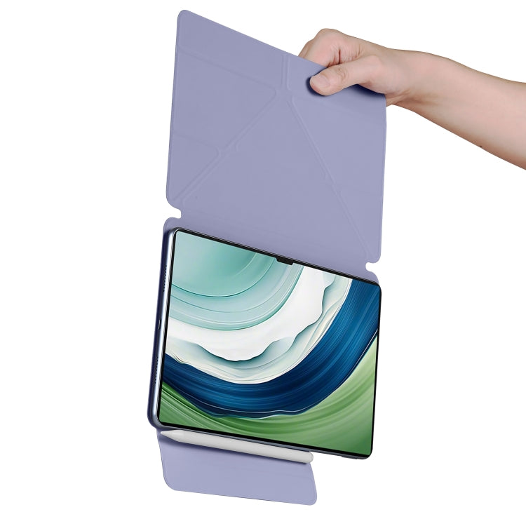 For Huawei MatePad Pro 12.2 2024 Fixed Buckle Magnetic Deformation Leather Tablet Case(Lavender Purple) - Huawei by PMC TechLife | Online Shopping South Africa | PMC TechLife | Buy Now Pay Later Mobicred