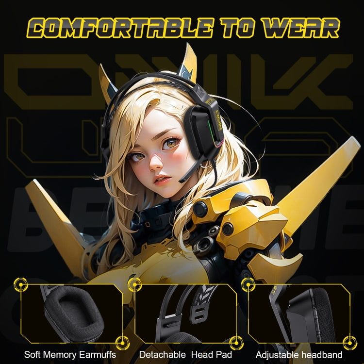 ONIKUMA X13 RGB Colorful Lighting Wired Gaming Headset with Microphone, Length:2.2m(Black) - free shipping - PMC Jewellery - Order now!