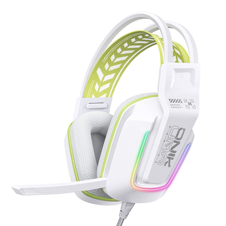 ONIKUMA X13 RGB Colorful Lighting Wired Gaming Headset with Microphone, Length:2.2m(White) - free shipping - PMC Jewellery - Order now!