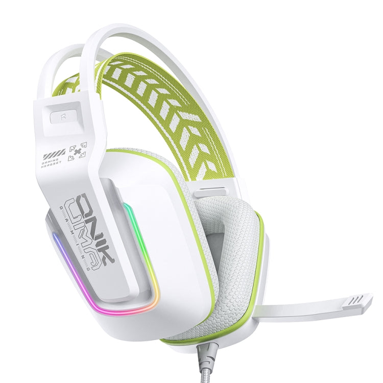 ONIKUMA X13 RGB Colorful Lighting Wired Gaming Headset with Microphone, Length:2.2m(White) - free shipping - PMC Jewellery - Order now!