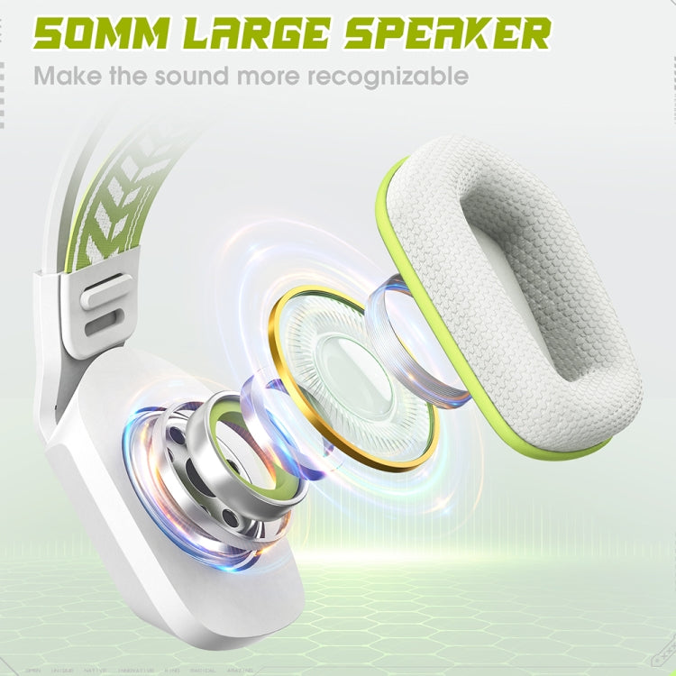 ONIKUMA X13 RGB Colorful Lighting Wired Gaming Headset with Microphone, Length:2.2m(White) - free shipping - PMC Jewellery - Order now!