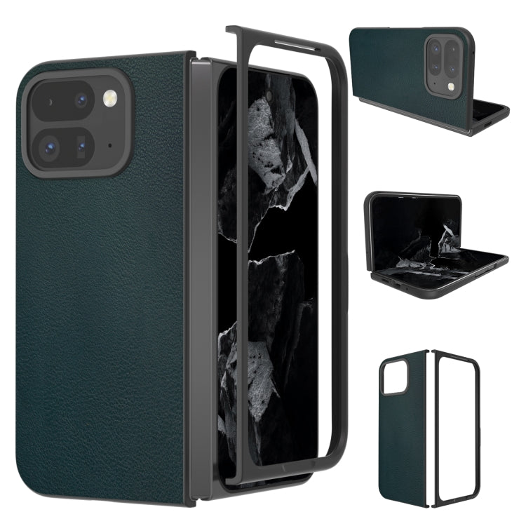 For Google Pixel 9 Pro Fold PU Leather Black Frame Full Coverage Phone Case(Green) - Google Cases by PMC TechLife | Online Shopping South Africa | PMC TechLife | Buy Now Pay Later Mobicred
