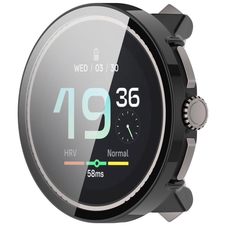 For Suunto Race S PC + Tempered Glass Film Integrated Watch Protective Case(Black) - Watch Case by PMC TechLife | Online Shopping South Africa | PMC TechLife | Buy Now Pay Later Mobicred