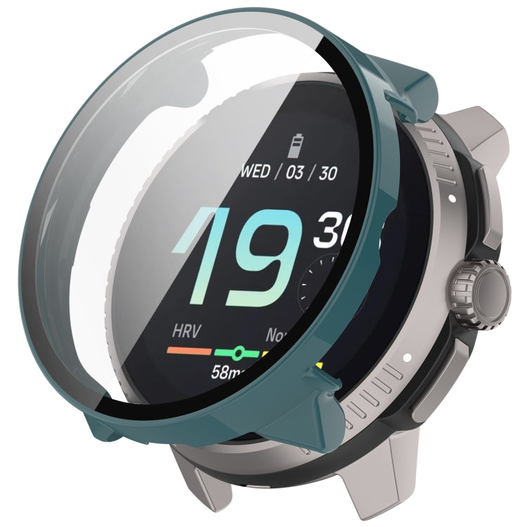 For Suunto Race S PC + Tempered Glass Film Integrated Watch Protective Case(Pine Green) - Watch Case by PMC TechLife | Online Shopping South Africa | PMC TechLife | Buy Now Pay Later Mobicred
