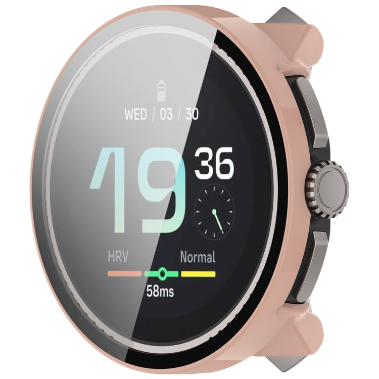 For Suunto Race S PC + Tempered Glass Film Integrated Watch Protective Case(Pink) - Watch Case by PMC TechLife | Online Shopping South Africa | PMC TechLife | Buy Now Pay Later Mobicred