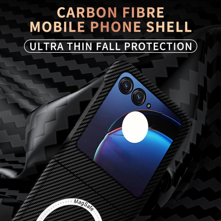 For Motorola Razr 50 Carbon Fiber Texture MagSafe Magnetic Phone Case(Blue Purple) - free shipping - PMC TechLife - Order now!
