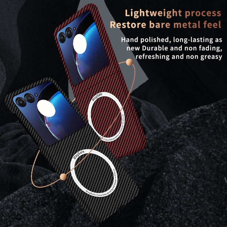 For Motorola Razr 50 Carbon Fiber Texture MagSafe Magnetic Phone Case(Blue Purple) - free shipping - PMC TechLife - Order now!