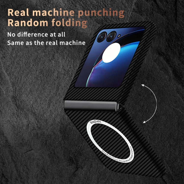 For Motorola Razr 50 Carbon Fiber Texture MagSafe Magnetic Phone Case(Blue Purple) - free shipping - PMC TechLife - Order now!