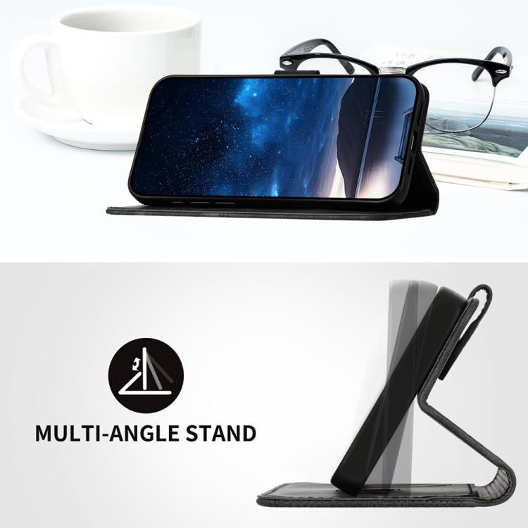 For iPhone 17 YX0080 Grid Butterfly Embossed Pattern Flip Leather Phone Case with Lanyard(Black) - free shipping - PMc TechLife - Order now!