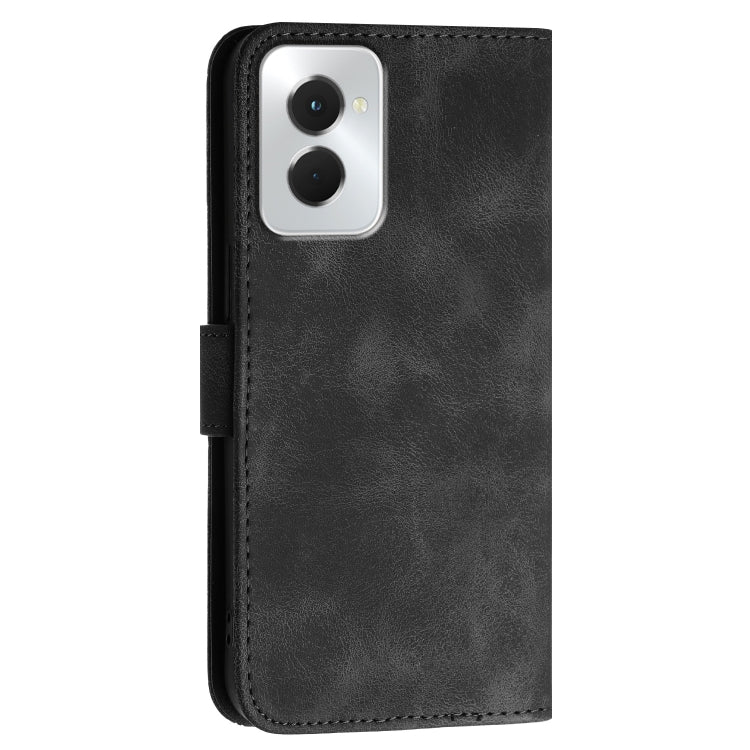 For Motorola Moto G Power 5G 2024 YX0080 Grid Butterfly Embossed Pattern Flip Leather Phone Case with Lanyard(Black) - Motorola Cases by PMC Jewellery | Online Shopping South Africa | PMC Jewellery | Buy Now Pay Later Mobicred