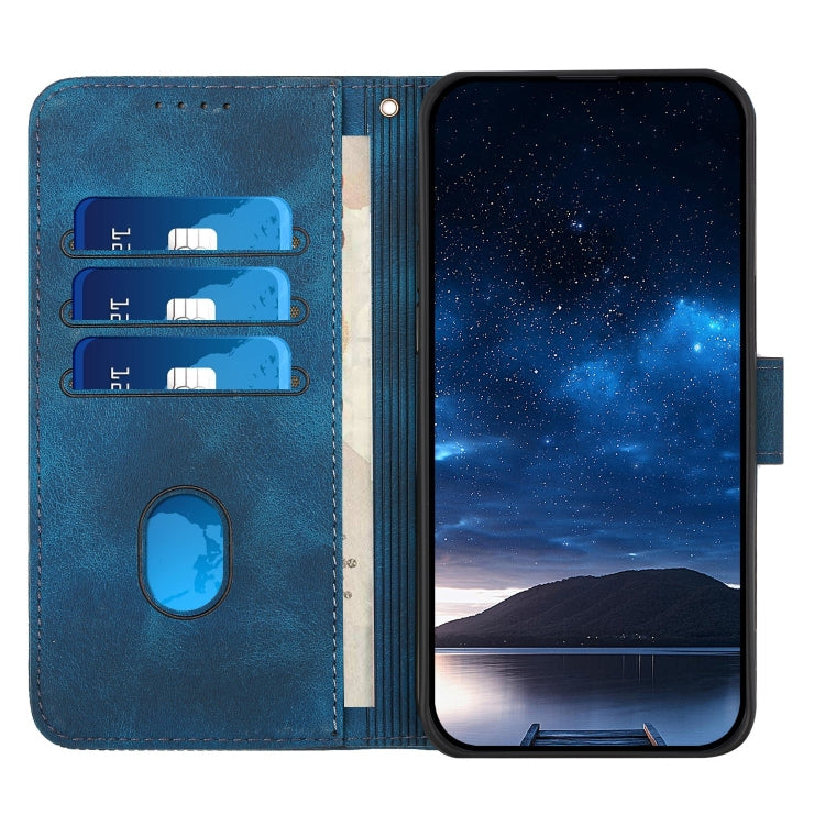 For Motorola Moto G Stylus 5G 2024 YX0080 Grid Butterfly Embossed Pattern Flip Leather Phone Case with Lanyard(Dark Blue) - Motorola Cases by PMC Jewellery | Online Shopping South Africa | PMC Jewellery | Buy Now Pay Later Mobicred
