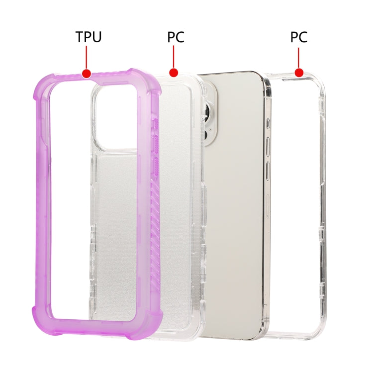 For iPhone 16 Plus Transparent Matte TPU Hybrid PC 3-in-1 Phone Case(Pink) - free shipping - PMC TechLife - Order now!
