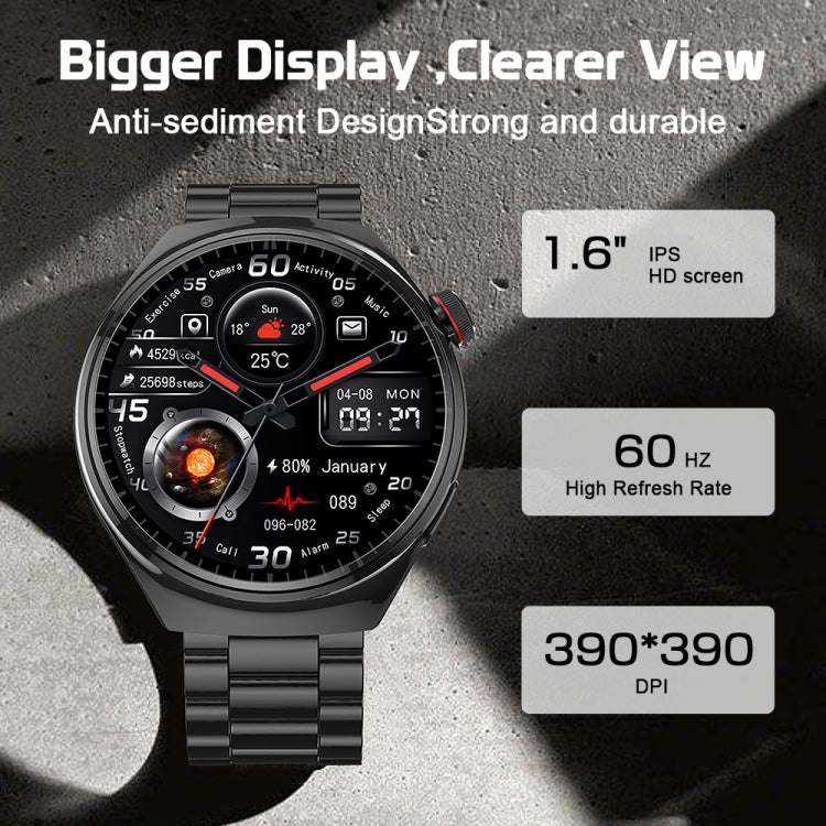 LF38 1.6 inch IPS Screen Steel Strap Smart Watch Supports Blood Oxygen Monitoring(Silver) - free shipping - PMC TechLife - Order now!