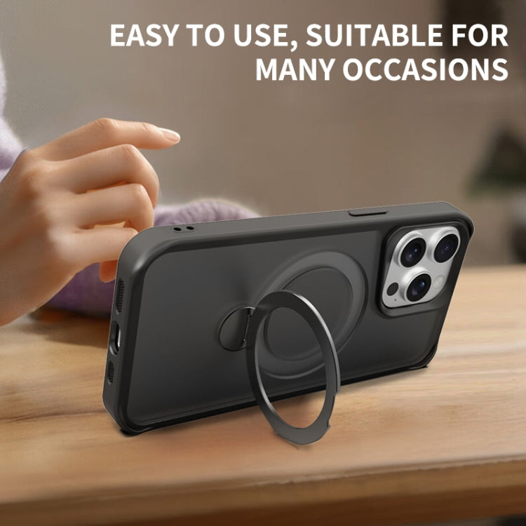 For iPhone 16 Plus Invisible Fulcrum Holder MagSafe Phone Case(Coffee) - free shipping - PMC TechLife - Order now!