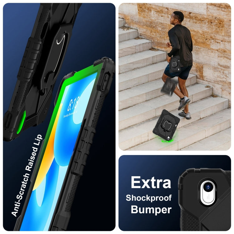 For Huawei Matepad 11.5 2023 Contrast Color Robot Silicone Hybrid PC Tablet Case(Black) - Huawei by PMC Jewellery | Online Shopping South Africa | PMC Jewellery | Buy Now Pay Later Mobicred