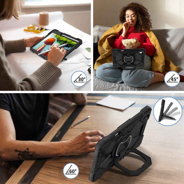 For Huawei Matepad 11.5 2023 Contrast Color Robot Silicone Hybrid PC Tablet Case(Black) - Huawei by PMC Jewellery | Online Shopping South Africa | PMC Jewellery | Buy Now Pay Later Mobicred