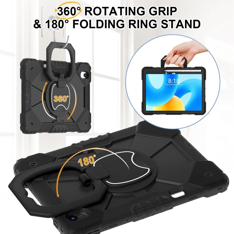 For Huawei Matepad 11.5 2023 Contrast Color Robot Silicone Hybrid PC Tablet Case(Black) - Huawei by PMC Jewellery | Online Shopping South Africa | PMC Jewellery | Buy Now Pay Later Mobicred