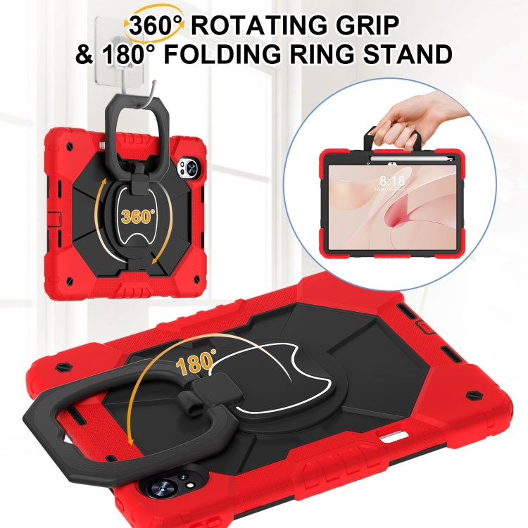 For Huawei MatePad Air 12 2024 Contrast Color Robot Silicone Hybrid PC Tablet Case(Red Black) - Huawei by PMC Jewellery | Online Shopping South Africa | PMC Jewellery | Buy Now Pay Later Mobicred