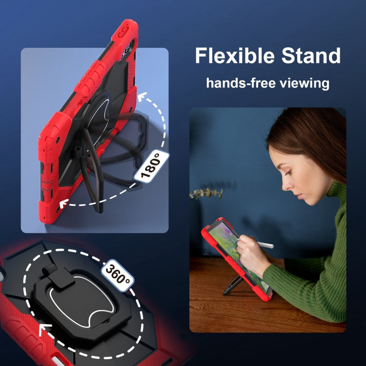 For Huawei MatePad Air 12 2024 Contrast Color Robot Silicone Hybrid PC Tablet Case(Red Black) - Huawei by PMC Jewellery | Online Shopping South Africa | PMC Jewellery | Buy Now Pay Later Mobicred