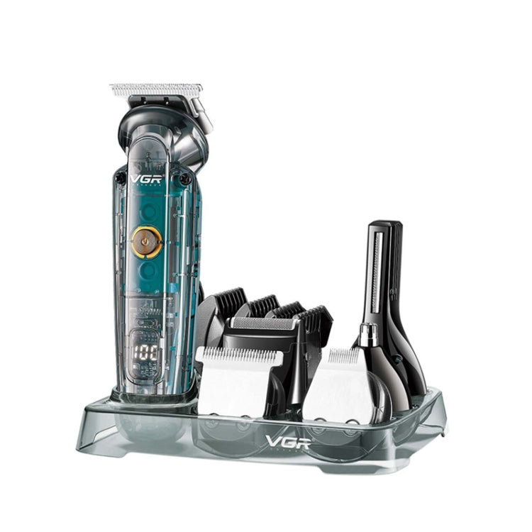VGR V-102 6 in 1 USB Transparent Digital Display Professional Hair Clipper Set - free shipping - PMC TechLife - Order now!