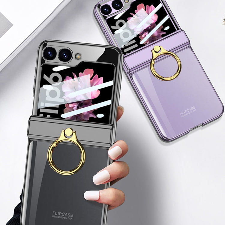 For Samsung Galaxy Z Flip6 / Flip7 FE GKK Integrated  Magnetic Folding Phantom Rotary Phone Case with Ring Holder(Purple) - free shipping - PMC Jewellery - Order now!