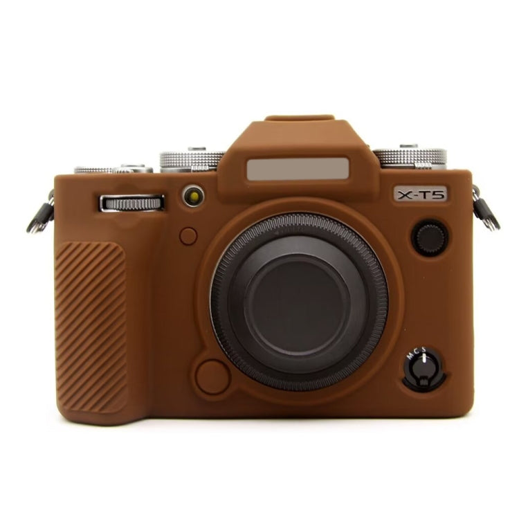For FUJIFILM X-T5 Soft Silicone Protective Case(Coffee) - Protective Case by PMC TechLife | Online Shopping South Africa | PMC TechLife | Buy Now Pay Later Mobicred
