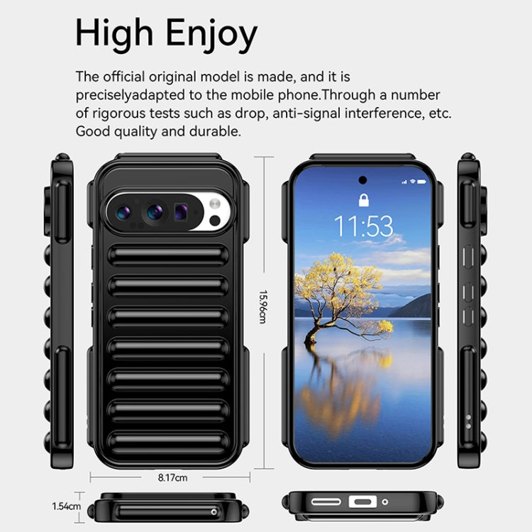 For Google Pixel 9 Pro XL Capsule Series Candy Color TPU Phone Case(Black) - Google Cases by PMC TechLife | Online Shopping South Africa | PMC TechLife | Buy Now Pay Later Mobicred