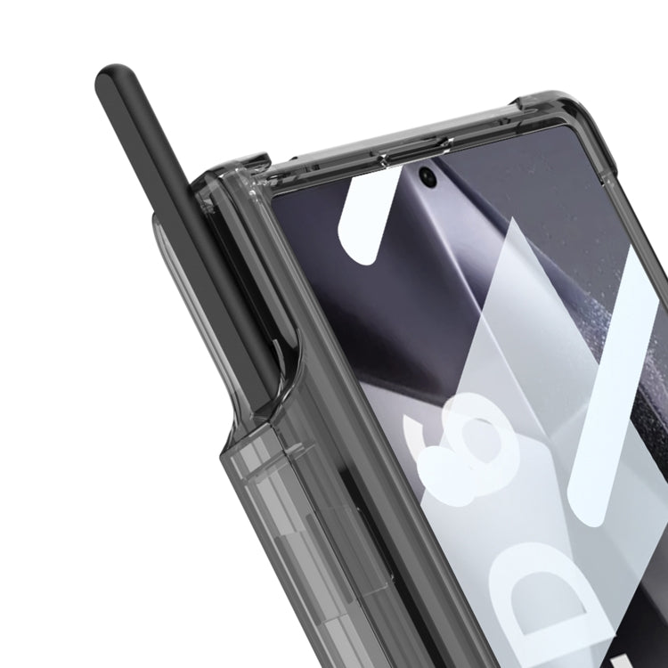 For Samsung Galaxy Z Fold6 GKK Integrated Airbag Hinge Full Coverage MagSafe Phone Case with Holder / Pen Box, Not Included Pen(Transparent) - free shipping - PMC Jewellery - Order now!