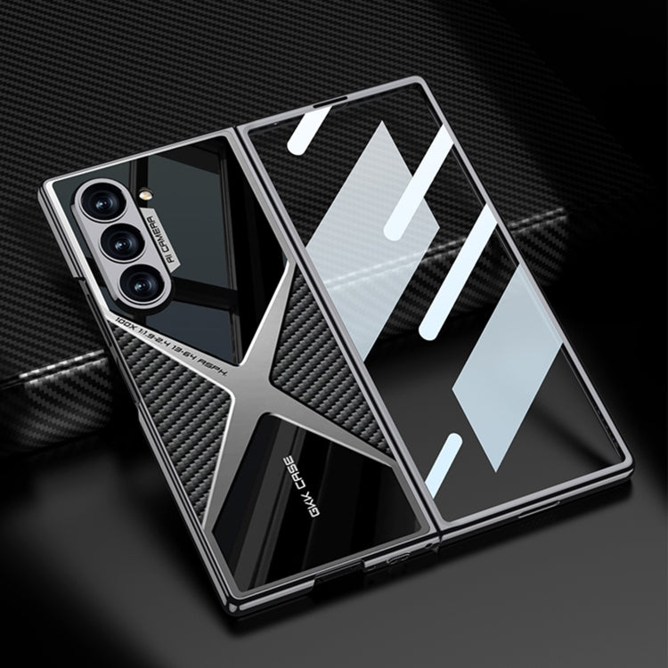 For Samsung Galaxy Z Fold6 GKK Integrated Leather Electroplating Supersonic Speed Shockproof Phone Case(Mountain Gray) - free shipping - PMC Jewellery - Order now!